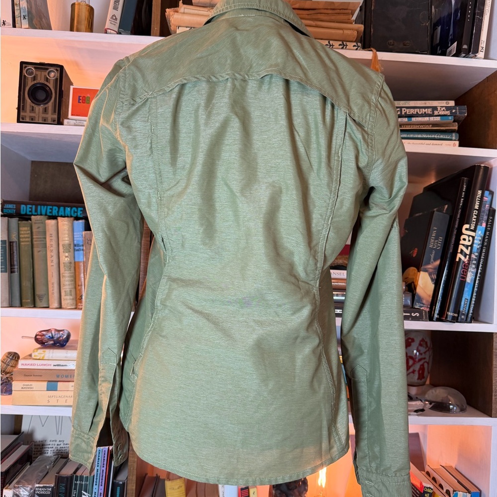Women's Green Button-Up Jacket - Picture 3 of 5